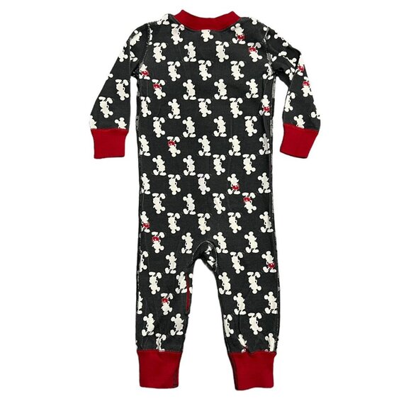 Hanna Andersson + Disney Sz 75 (12-18m) Mickey Mouse Zipper Sleeper Pajamas - Picture 4 of 4